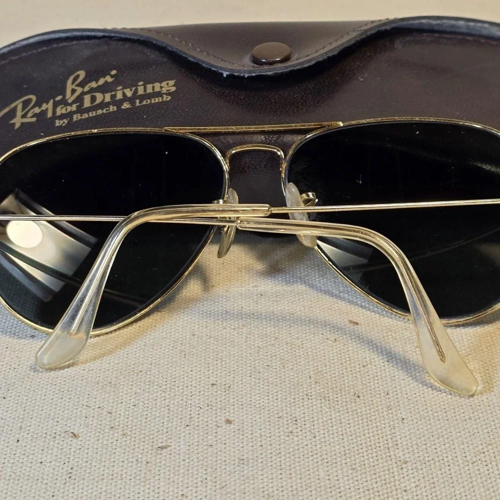 Vintage B&L Ray-Ban Aviator 58mm Gold USA 